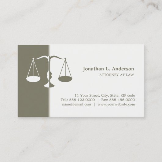 Attorney/Lawyer Professional visitekaartje (Voorkant)