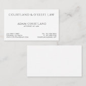 Attorney Lawyer Simple Clean Professional Visitekaartje (Voorkant / Achterkant)