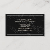 Attorney Lawyer Simple Framed Elegant Dark Marble Visitekaartje (Achterkant)