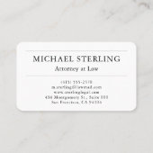 Attorney Lawyer Visitekaartje (Achterkant)