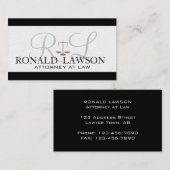 Attorney Lawyer Visitekaartjes Monogram (Voorkant / Achterkant)