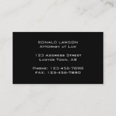 Attorney Lawyer Visitekaartjes Monogram (Achterkant)