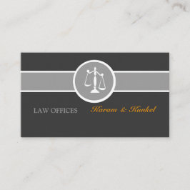 Attorney Legal Justice Scales Black|White|Gray Visitekaartje