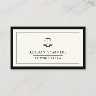 Attorney Legal Lawyer Black Scale Professional 2 Visitekaartje