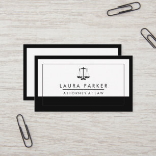 Attorney Legal Lawyer Black Scale Professional Visitekaartje