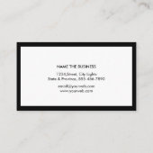 Attorney Legal Lawyer Black Scale Professional Visitekaartje (Achterkant)