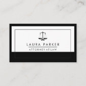 Attorney Legal Lawyer Black Scale Professional Visitekaartje (Voorkant)