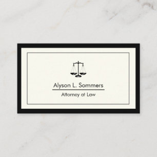 Attorney Legal Lawyer Black Scale Professional Visitekaartje