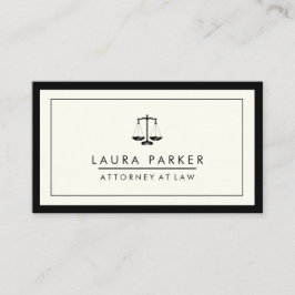 Attorney Legal Lawyer Black Scale Professional Visitekaartje