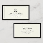 Attorney Legal Lawyer Black Scale Professional Visitekaartje (Voorkant / Achterkant)