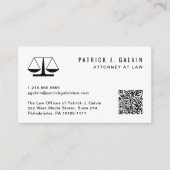 Attorney Legal Professional QR-code Visitekaartje (Voorkant)