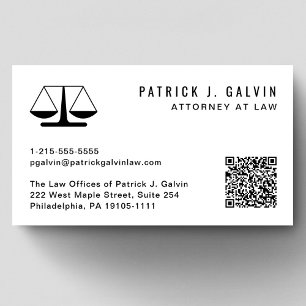 Attorney Legal Professional QR-code Visitekaartje