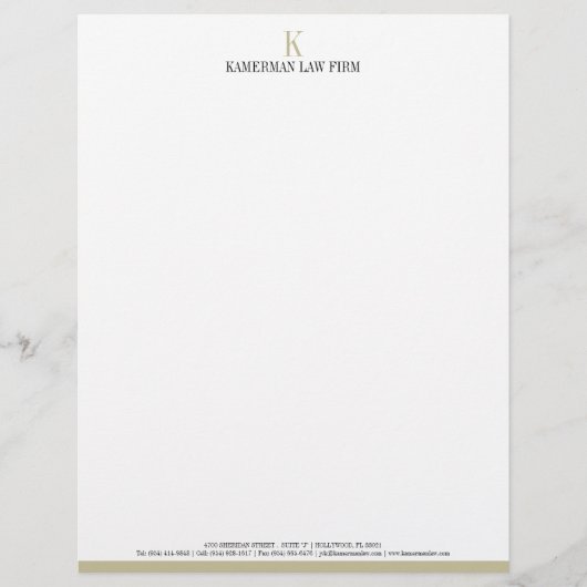 Attorney Letterhead Briefhoofd Ontwerp (Voorkant)
