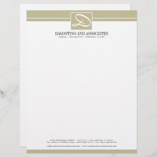 Attorney Letterhead - CUSTOM Briefhoofd (Voorkant / Achterkant)