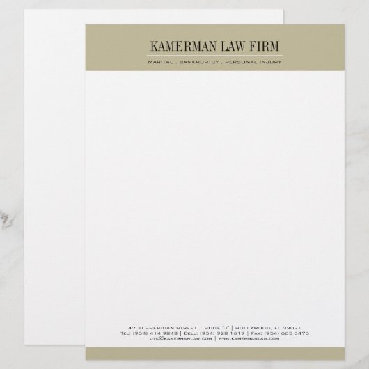 Attorney Letterhead Gepersonaliseerd Briefhoofd (Voorkant / Achterkant)
