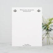 Attorney Letterhead Gepersonaliseerd Briefhoofd (Staand voorkant)