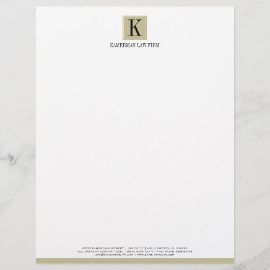 Attorney Letterhead Persoonlijk Briefhoofd (Voorkant)
