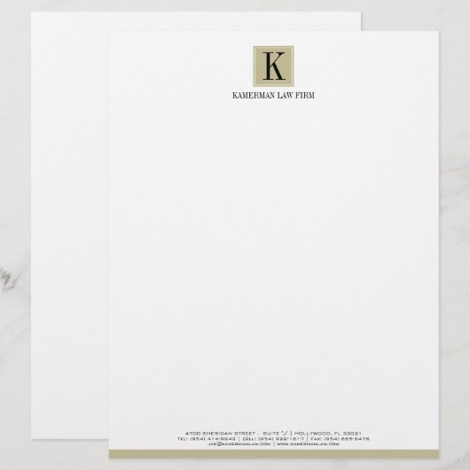 Attorney Letterhead Persoonlijk Briefhoofd (Voorkant / Achterkant)