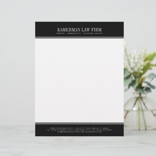 Attorney Letterhead Persoonlijk Briefhoofd (Staand voorkant)