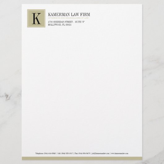 Attorney Letterhead Persoonlijk Briefhoofd (Voorkant)