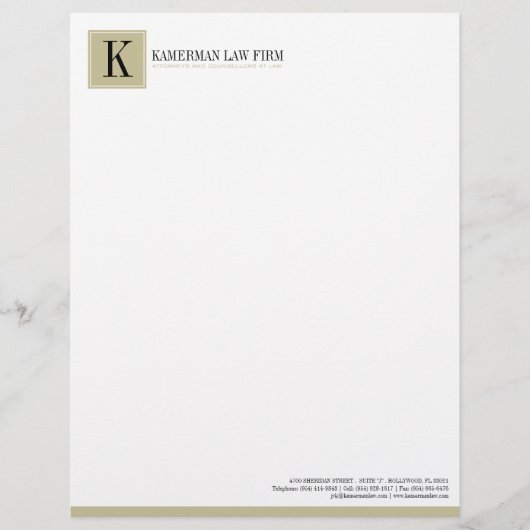 Attorney Letterhead Persoonlijk Briefhoofd (Voorkant)