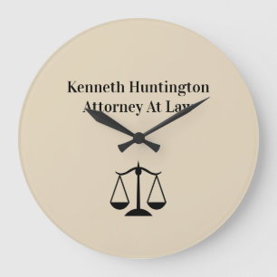 Attorney Logo Law Kantoor Clock Grote Klok