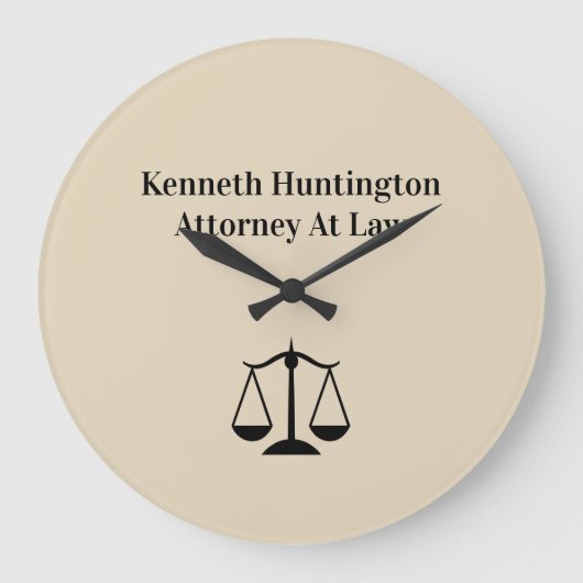 Attorney Logo Law Kantoor Clock Grote Klok (Voorkant)