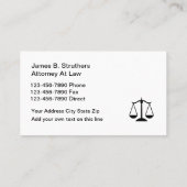 Attorney Logo Professional Visitekaartje (Achterkant)