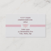 Attorney luxe strepen en roze Justice emblem Visitekaartje (Achterkant)