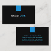 Attorney Modern Aqua Blue Visitekaartje (Voorkant / Achterkant)
