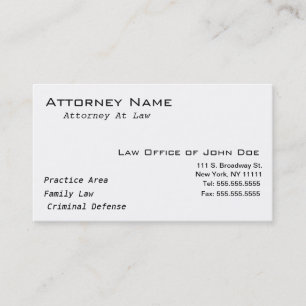 Attorney Modern II - Simple, Clean, Elegant Visitekaartje