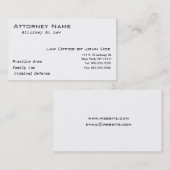 Attorney Modern II - Simple, Clean, Elegant Visitekaartje (Voorkant / Achterkant)