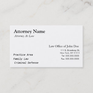 Attorney Modern - Simple, Clean, Elegant Visitekaartje