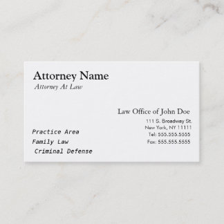 Attorney Modern - Simple, Clean, Elegant Visitekaartje