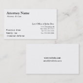Attorney Modern - Simple, Clean, Elegant Visitekaartje (Voorkant / Achterkant)