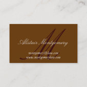 Attorney Monogram Brown  Visitekaartje (Achterkant)