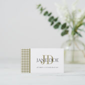 Attorney Monogram Dot Gold Design/White Paper Visitekaartje (Staand voorkant)