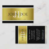 Attorney Monogram Gold Metallic Visitekaartje (Voorkant / Achterkant)