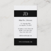 Attorney Monogram Platinum Bandit Visitekaartje (Achterkant)
