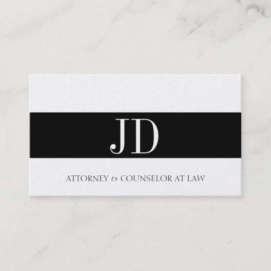 Attorney Monogram Platinum Bandit Visitekaartje (Voorkant)