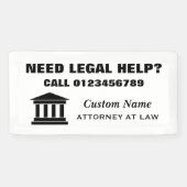 Attorney of law banner sign for legal help opinion (Horizontaal)