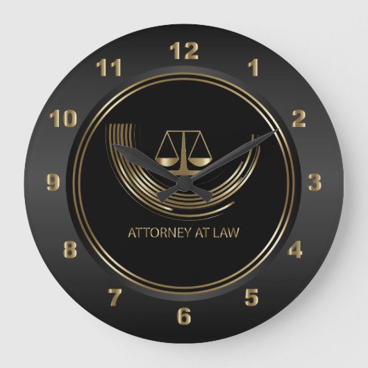 Attorney of Law - Black and Gold Grote Klok (Voorkant)