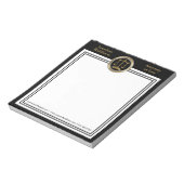 Attorney of Law - Black and Gold Notepad Notitieblok (Linkerzijde)
