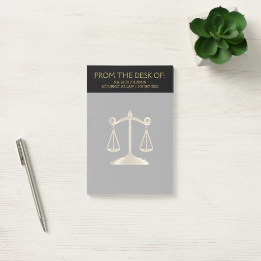 Attorney of Law - Black and Gold Post-it® Notes (Kantoor)