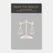 Attorney of Law - Black and Gold Post-it® Notes (Voorkant)