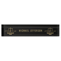 Attorney of Law - Black and Gold Scales
