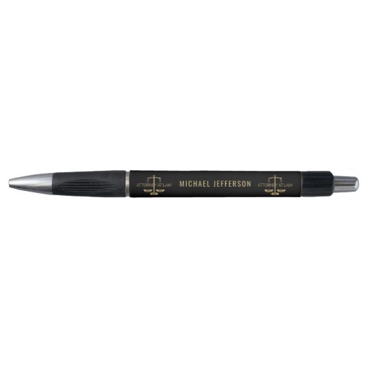 Attorney of Law - Black and Gold Scales Pen (Voorkant)
