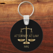 Attorney of Law - Black and Gold Sleutelhanger (Achterkant)