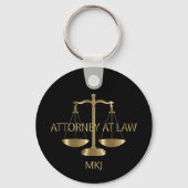 Attorney of Law - Black and Gold Sleutelhanger (Achterkant)