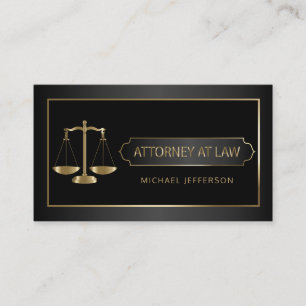 Attorney of Law - Black and Gold Visitekaartje